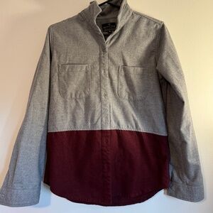 Women's United by Blue - Responsible Flannel - two-tone Gray/Maroon - M